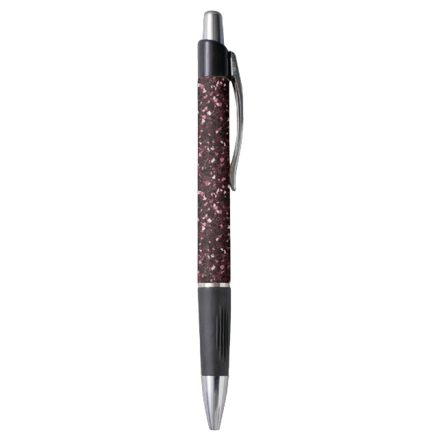Burgundy Glitter Pen (Bottom (Vertical))