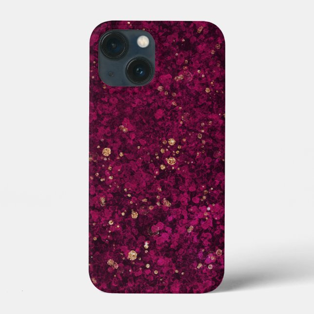 burgundy glitz Case-Mate iPhone case (Back)