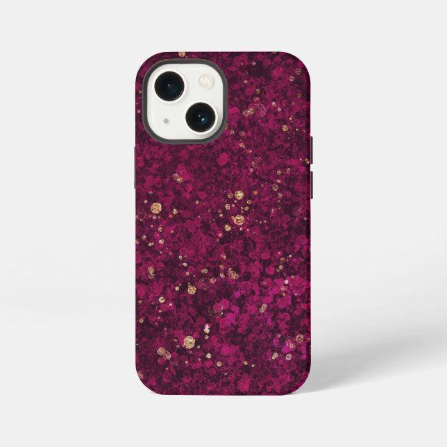 burgundy glitz iPhone case (Back)