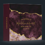 Burgundy Gold Agate Marble Wedding Photo Album Binder<br><div class="desc">Burgundy Blush Pink Watercolor & Gold Foil Watercolor Marble Agate Gilded Geode Design,  with Modern and Script fonts. Trendy and Chic Wedding or any event Photo Album! ~ Check my shop to see the entire wedding suite for this design!</div>