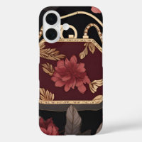 Burgundy Gold AI art 