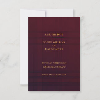 Burgundy Gold Classic Elegant Wedding Save The Dat Date