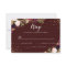 Burgundy Gold Confetti Floral Wedding RSVP