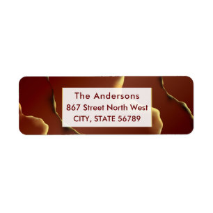 🤵 Burgundy Gold Elegant Inky Mariage Abstrait