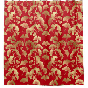 Burgundy Gold Ginkgo with Japanese Elegance