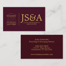 Burgundy Gold Justice Columns Law Firm
