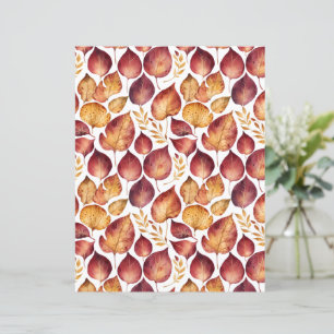Burgundy & Gold Leaf Pattern