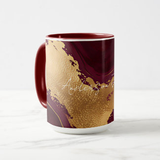 Burgundy Gold Luxury Popular Collection Mug