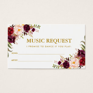 Burgundy Gold Mariage Music Demande de la chanson