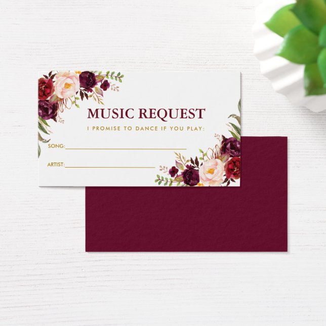 Burgundy Gold Mariage Music Demande de la chanson  (Bureau)