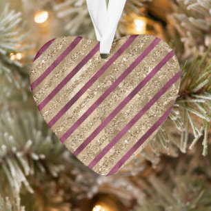 Burgundy Gold Parties scintillant Stripes