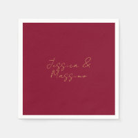 Burgundy Gold Professional Trendy Minimalist Names