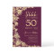 Burgundy Gold Roses Surprise 50th Birthday