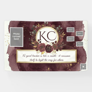 Burgundy Gold Teacher Appreciation Photo Banner