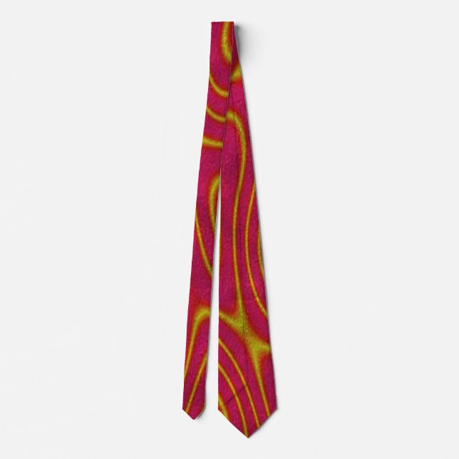 Burgundy Gold Trendy Modern One-of-Kind Custom Tie (Back)