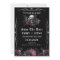 Burgundy Gothic Floral Skull wedding Save The Date
