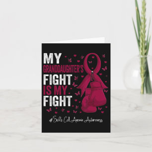 Burgundy Granddaughter Sickle Cell Anemia Awarenes Card