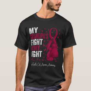 Burgundy Grandfather Sickle Cell Anemia Awareness  T-Shirt