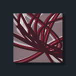 Burgundy & Grey Abstract Ribbons | Shadows & Light Canvas Print<br><div class="desc">Stylish, modern burgundy and grey design featuring abstract ribbons in shadows and light. You can customize by changing the background colour and/or line colour. Select 'customize' and navigate to the layers section to view the image(s) and change the background colour or the line border colour to personalize your design to...</div>