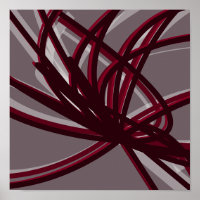 Burgundy & Grey Abstract Ribbons | Shadows & Light