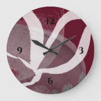 Burgundy Grey White & Black Artistic Watercolor