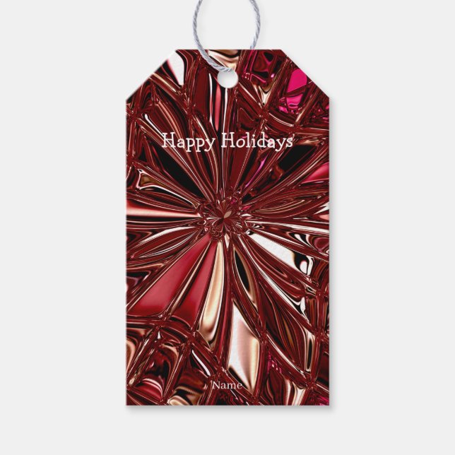 Burgundy Holiday Gift Tag (Front)