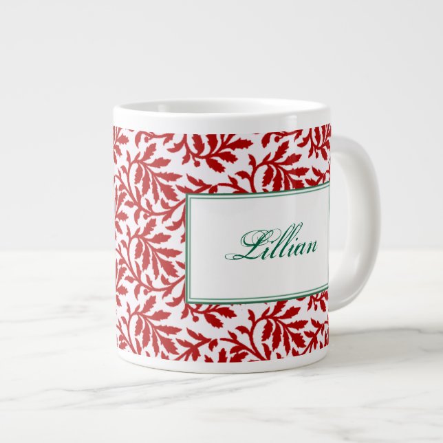 Burgundy Ivy Jumbo Mug (Front Right)