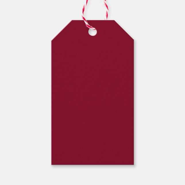 Burgundy Kraft Gift Tags (Front)