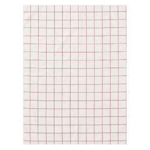 Burgundy Large Windowpane Plaid Tablecloth