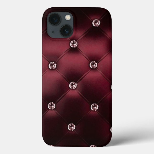 burgundy leather Simple minimalist modern   Case-Mate iPhone Case (Back)