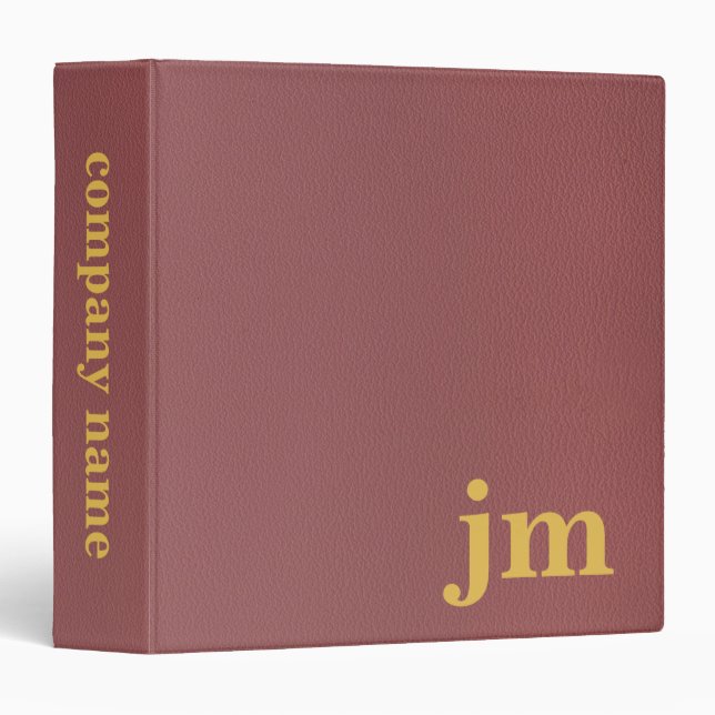 Burgundy leather texture customer design  binder (Front/Spine)