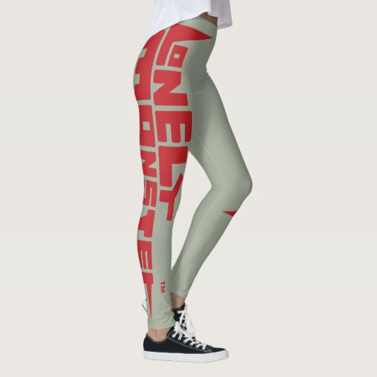 Burgundy Lonely Monster Logo Leggings