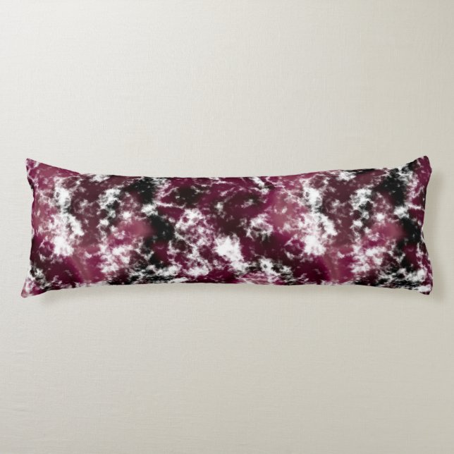Burgundy Marble Abstract Body Pillow (Front)