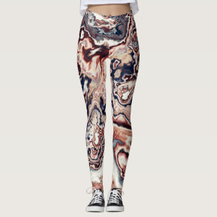 Burgundy Marble Canyon Flow Leggings