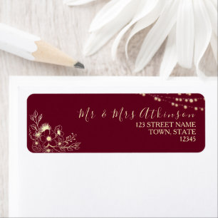Burgundy Mariage Adresse de retour