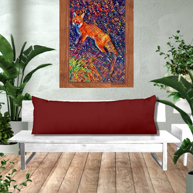 Burgundy Maroon Red Solid colour pillow (Creator Uploaded)