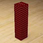 Burgundy Maroon White polka dots pattern gift Wine Box<br><div class="desc">Burgundy Maroon White polka dots pattern gift wine box</div>