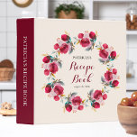 Burgundy Marsala Floral Bridal Shower Recipe Book Binder<br><div class="desc">A boho floral design features a romantic watercolor marsala roses flowers with a modern calligraphy font. Please contact me if you have any special request.</div>