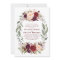 Burgundy - Marsala Floral Wreath Engagement Party