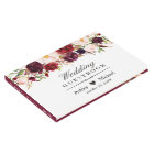 Burgundy Marsala Red Autumn Floral Wedding