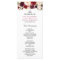 Burgundy Marsala Red Floral Chic Wedding Program