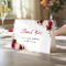 Burgundy Marsala Red Rustic Floral Thank You