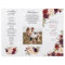Burgundy Marsala Tri-Fold Wedding Program Photo