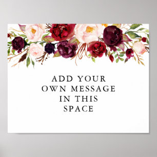 Burgundy Marsala Vinyl Custom Sign