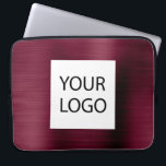 Burgundy Metallic - Custom Logo Promotional Laptop Sleeve<br><div class="desc">Modern Burgundy Faux Metallic Stainless Elegant Your Custom Logo Promotional Laptop Bag or Sleeve Promotional (promo) advertisement Case. This classy professional business computer case can be customized to include your company or business logo.</div>