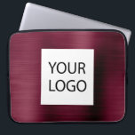Burgundy Metallic - Custom Logo Promotional Laptop Sleeve<br><div class="desc">Modern Burgundy Faux Metallic Stainless Elegant Your Custom Logo Promotional Laptop Bag or Sleeve Promotional (promo) advertisement Case. This classy professional business computer case can be customized to include your company or business logo.</div>