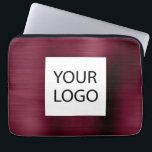Burgundy Metallic - Custom Logo Promotional Laptop Sleeve<br><div class="desc">Modern Burgundy Faux Metallic Stainless Elegant Your Custom Logo Promotional Laptop Bag or Sleeve Promotional (promo) advertisement Case. This classy professional business computer case can be customized to include your company or business logo.</div>