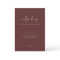 Burgundy Minimalist Will You Be My Bridesmaid Invi