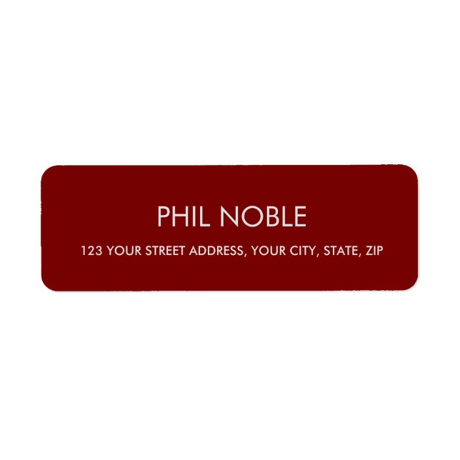 BURGUNDY modern simple professional name monogram (Devant)