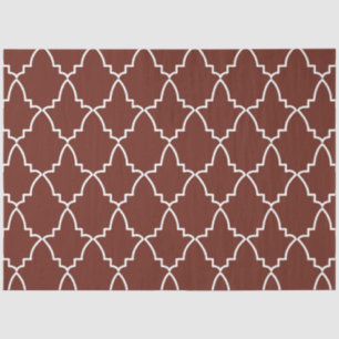 Burgundy Moroccan Lattice Pattern Tissue Paper